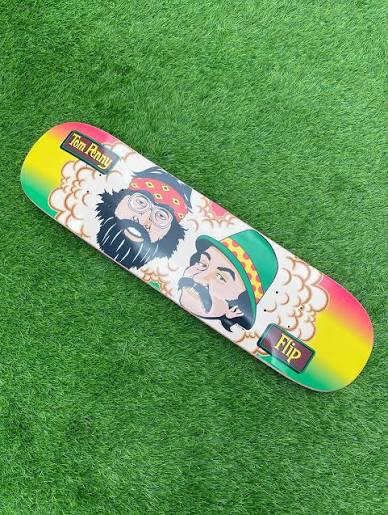 Flip Pro Skateboard Deck Penny Tom’s Friends Cheech and Chong Rasta 8.25
