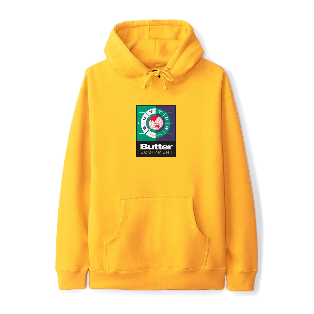 Butter Goods Worldwide logo Hoodie Yellow