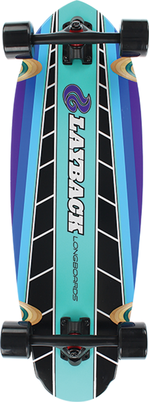 Layback longboard complete skateboard fast track cruiser 9.75x30