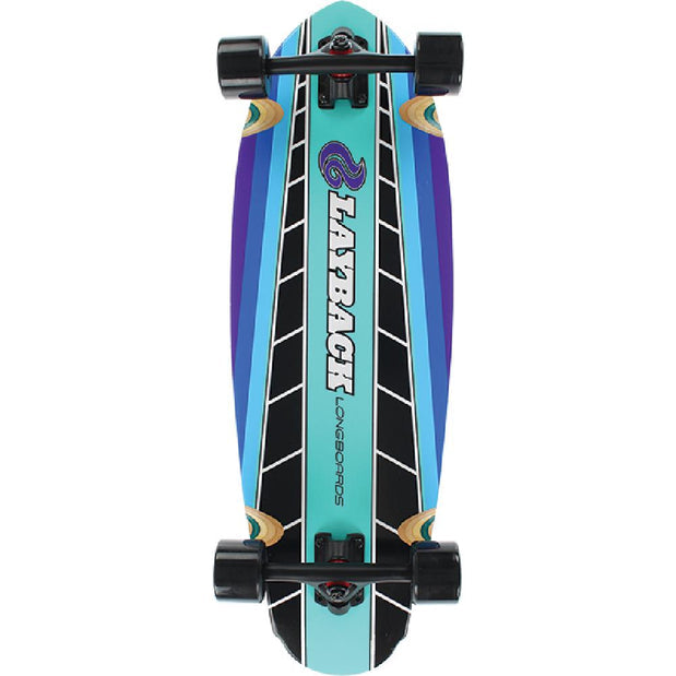Layback longboard complete skateboard fast track cruiser 9.75x30