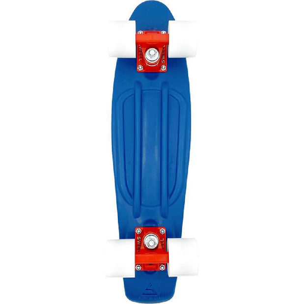 Swell Complete 22” Oceans Blue / Red / White Cruiser Skateboard