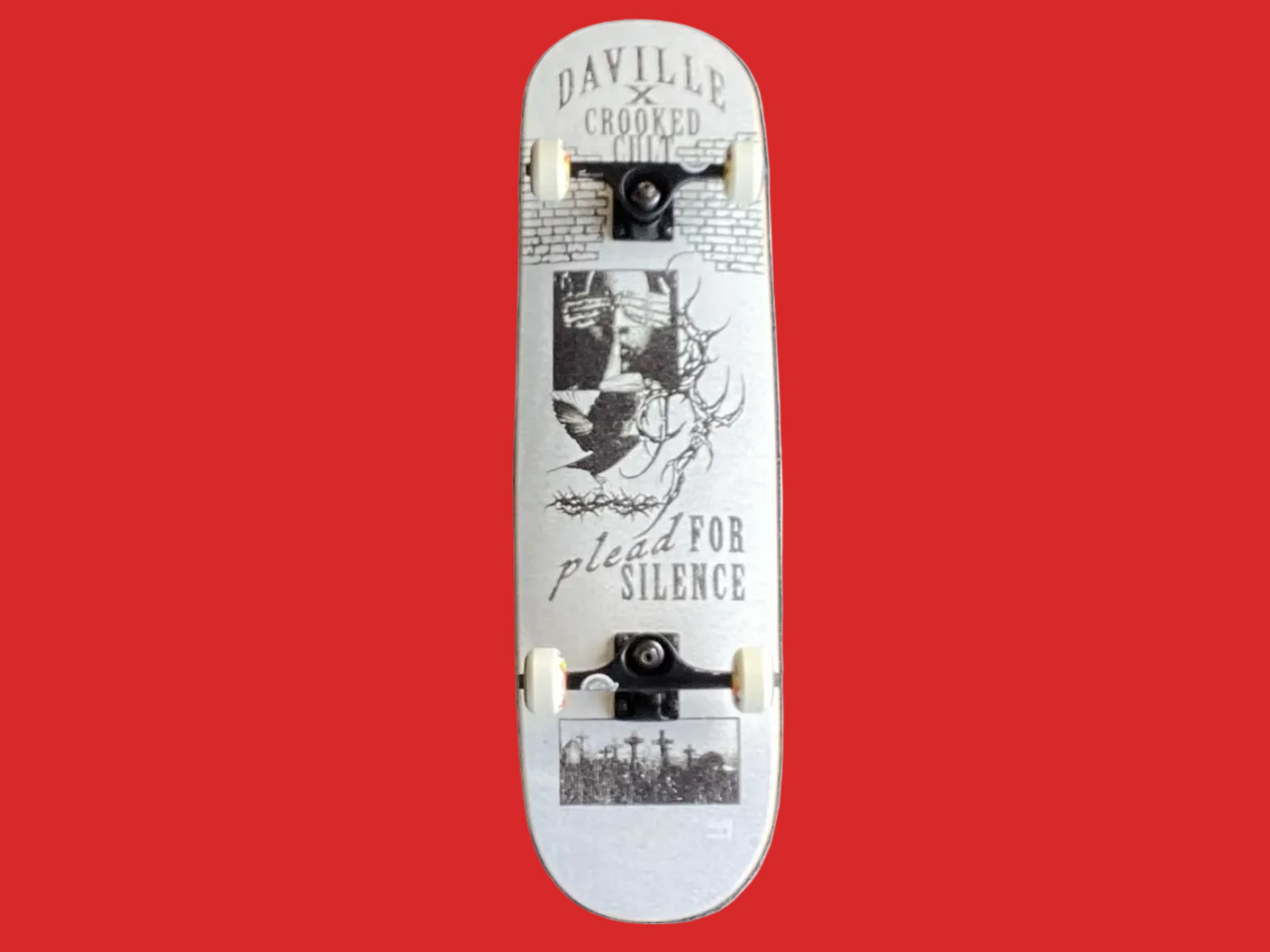 DaVille x Crooked Cult - MAG LITE PACKAGE Plead for Silence - 8.75 - Complete Skateboard