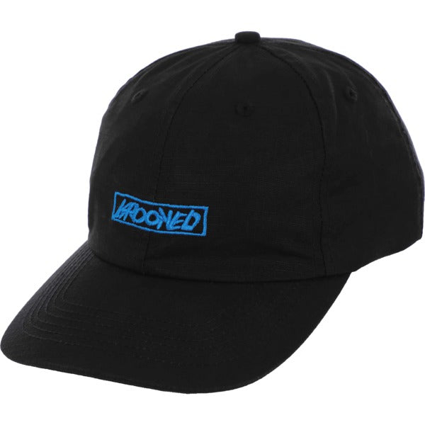 Krooked Skateboards Moonsmile Script Black Blue Hat Adjustable