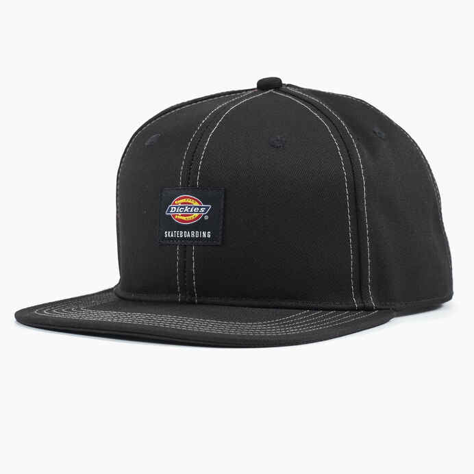 Dickies Skateboarding Flat Bill Snapback Hat black