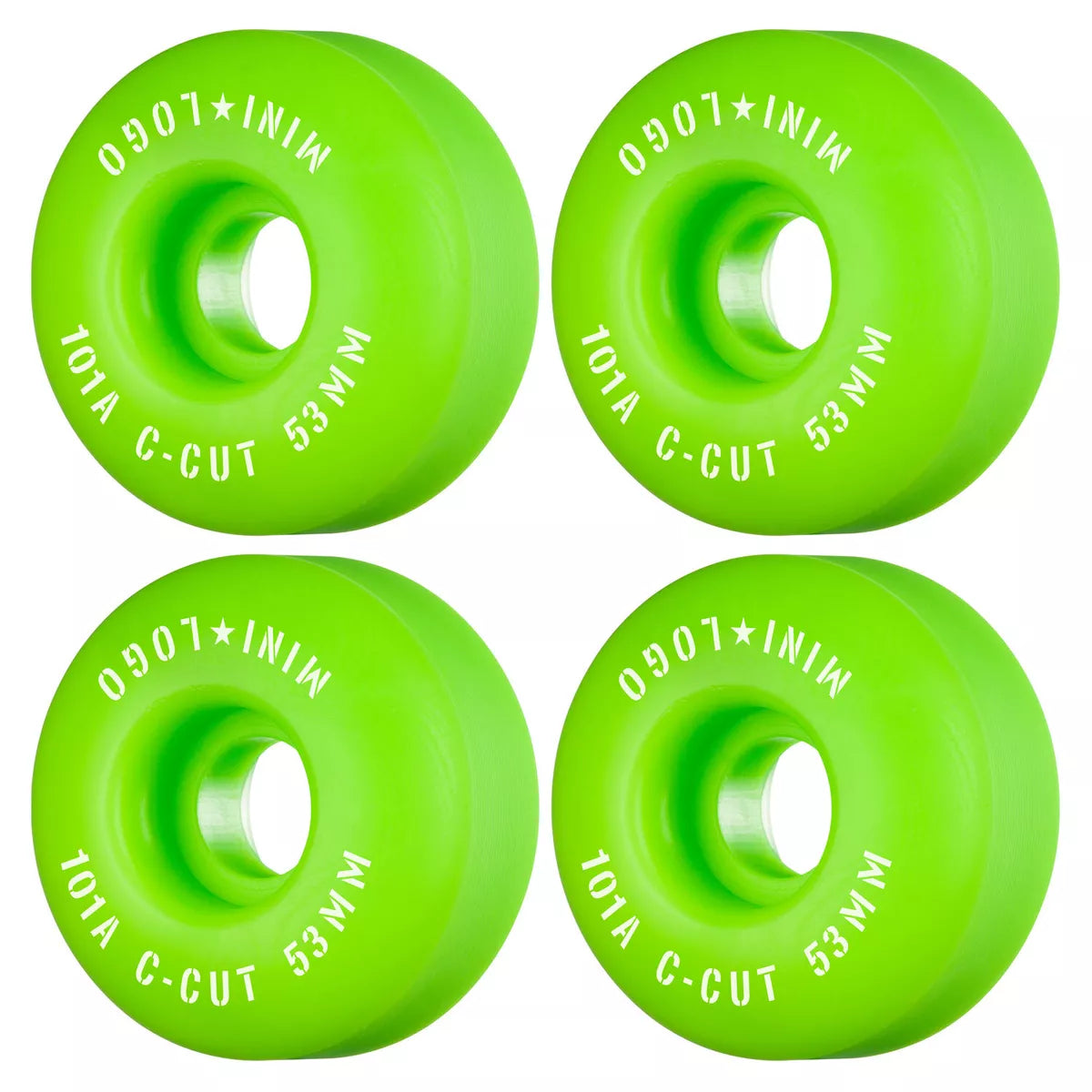 Mini Logo wheels C-Cut 53mm x 101A green
