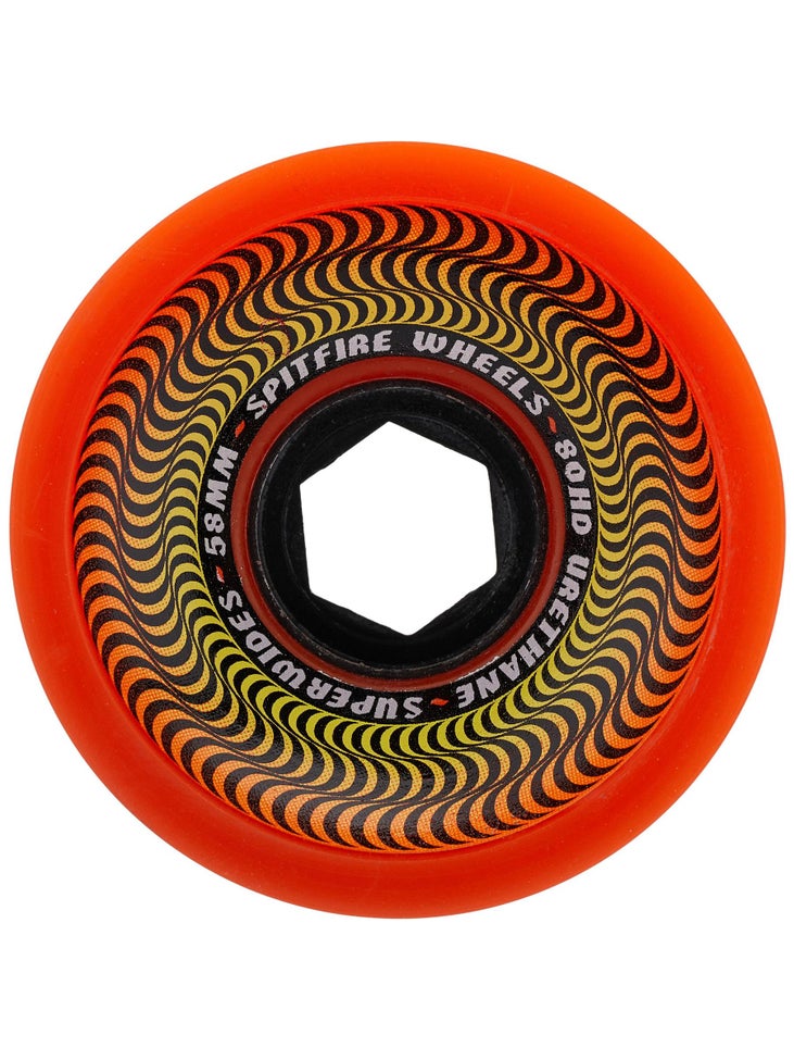 Spitfire Wheels Superwides 80HD Orange 58mm