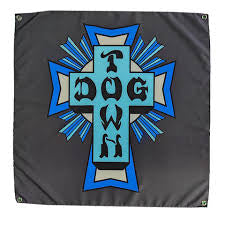 Dogtown Cross Blue Black Flag 36”x36”