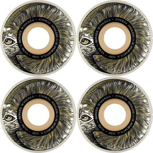 BONES 52mm 99a WHEELS X-FORMULA SKATEBOARD WHEELS JOSLIN RAMPAGE V1 STANDARD X-FORMULA 4PK