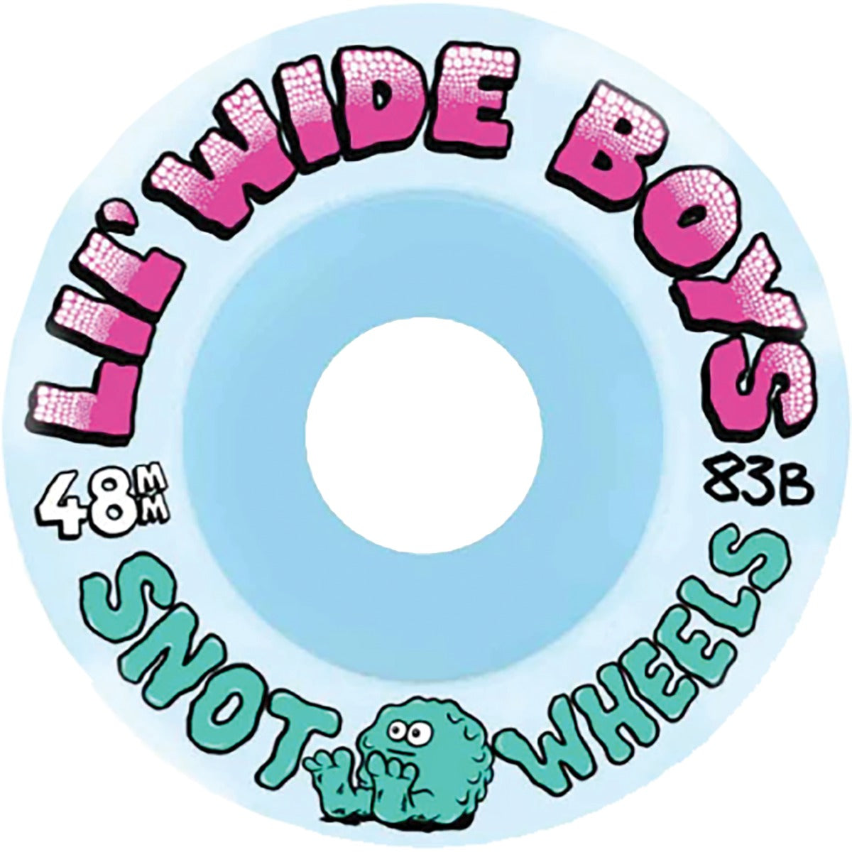 Snot Wheel Co. Lil Wide Boys Ice Blue Skateboard Wheels - 48mm 83b