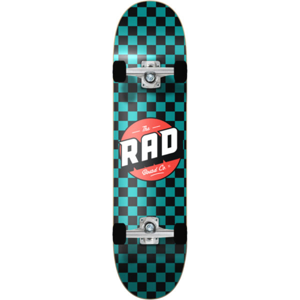 Rad - Checker 2 Complete-7.2 Blk/teal - Complete Skateboard