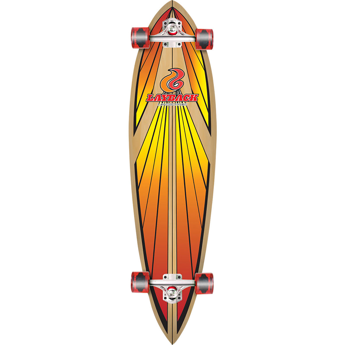 Layback Longboards Soulride Red Complete Longboard - 9.75" x 40"