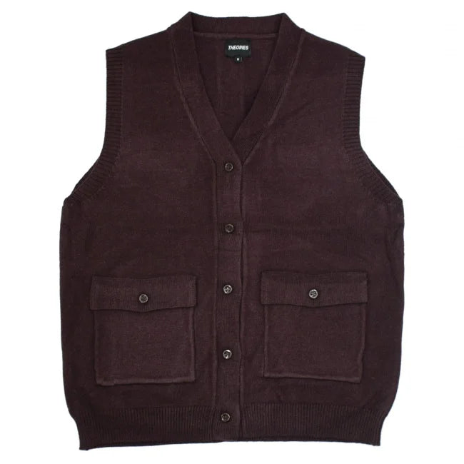 Theories Sweater Vest Brown