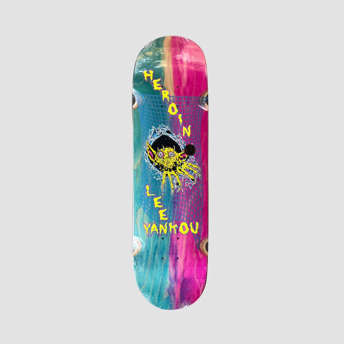 Heroin Skateboards Lee Yankou Skateboard Deck Imp Invader 8.25