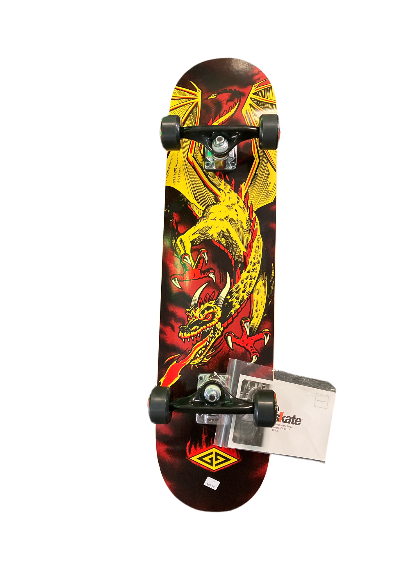 Powell Golden Dragon Complete 7.75 Yellow Flying Dragon