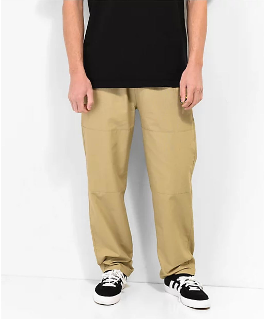 Krooked Eyes Ripstop Double Knee Pants Khaki