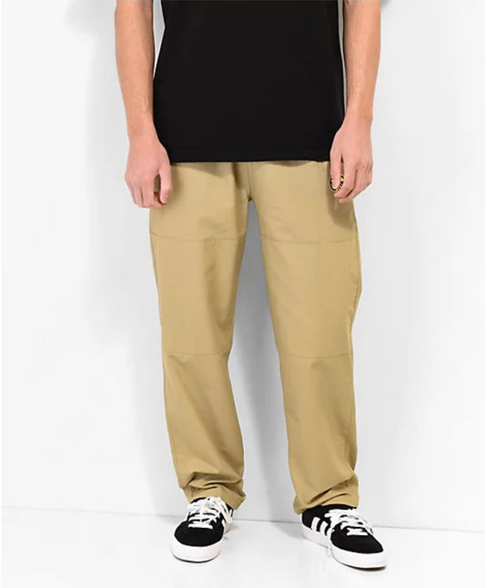 Krooked Eyes Ripstop Double Knee Pants Khaki