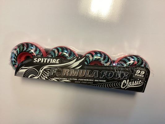 Spitfire 52mm Skateboard Wheels Classic Pink Formula Four 99A