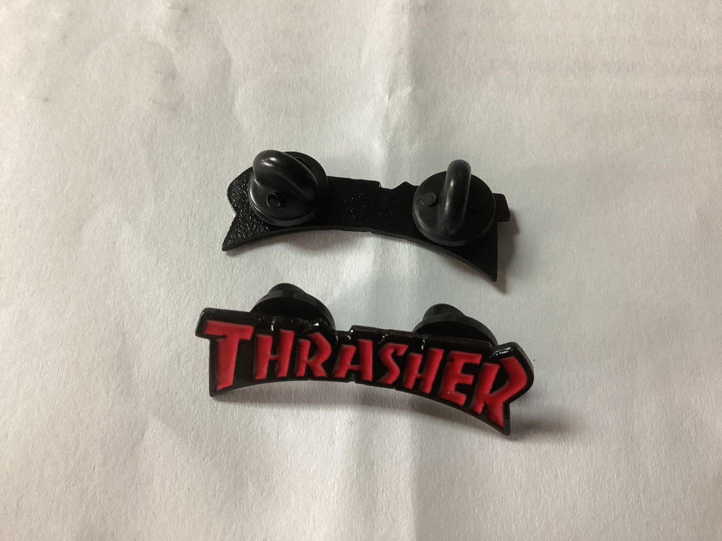 Thrasher Logo enamel lapel pin LOGO RED BLACK