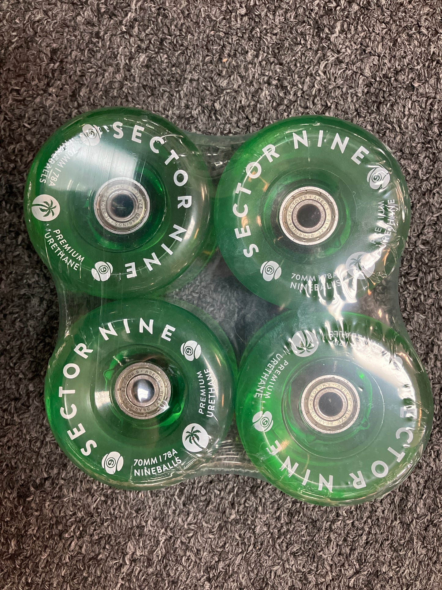 Sector 9 NineBalls 70mm 78A Wheels With Bearings