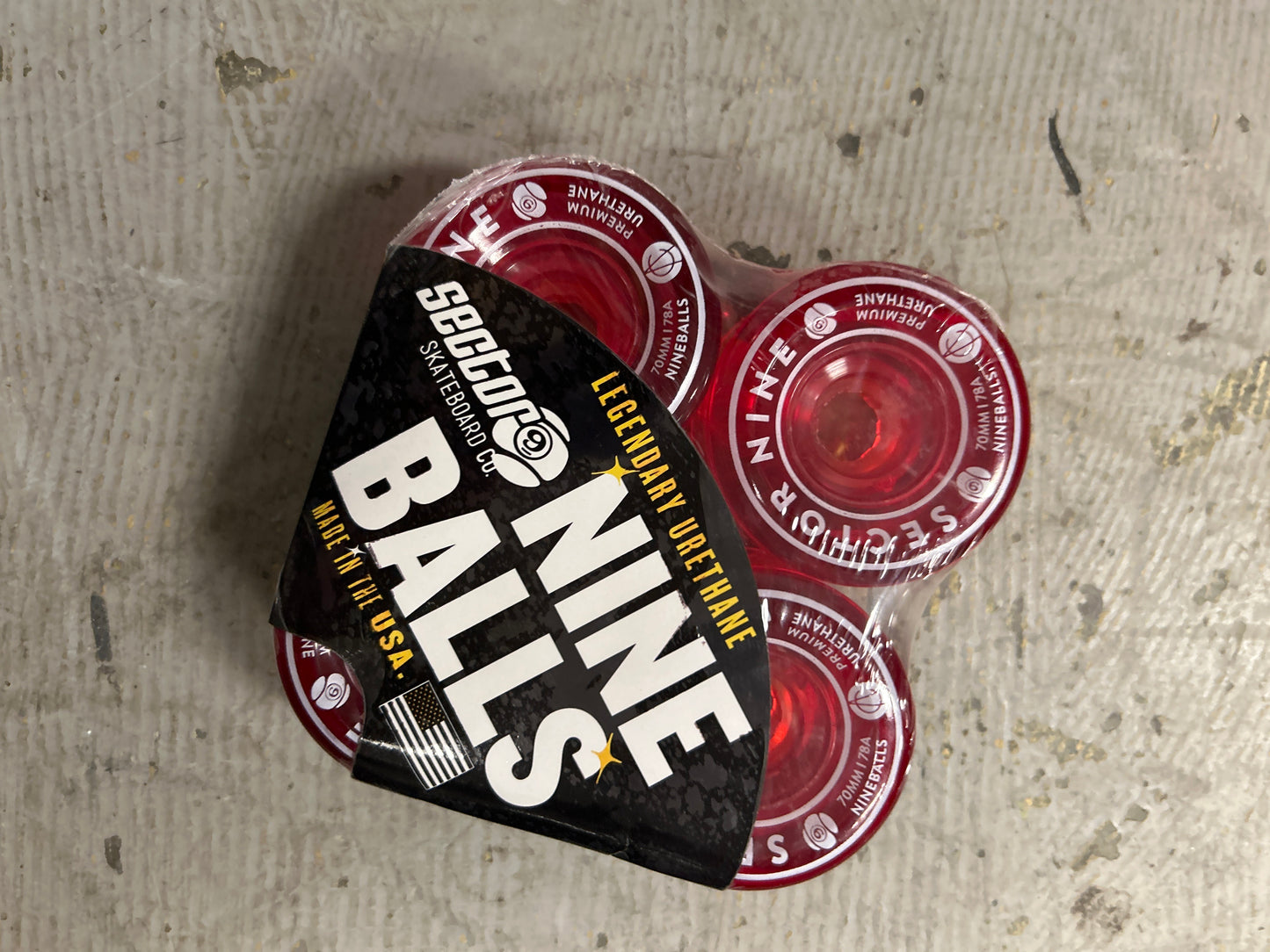 Sector 9 70mm wheels Nineballs red 78A