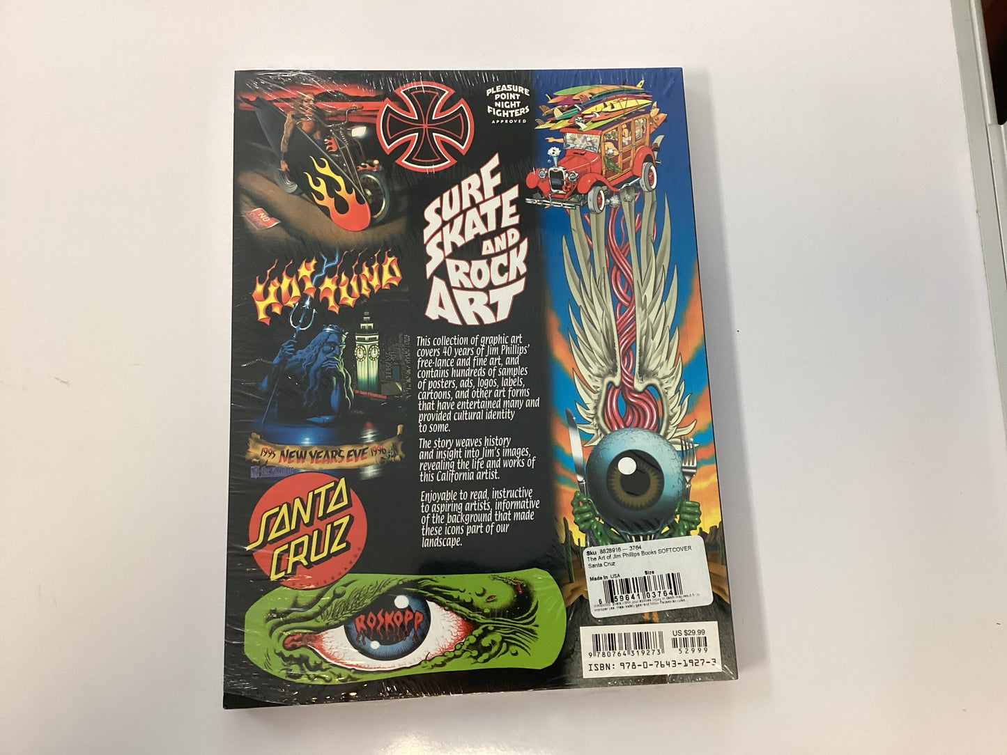 Santa Cruz Book SURF SKATE & ROCK ART of Jim Phillips Softcover