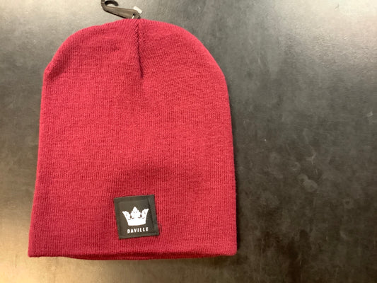 Daville Crown Logo Burgundy Beanie