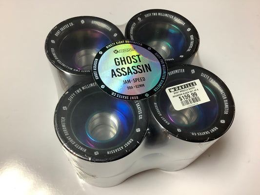 Bont Roller Skate Wheels GHOST ASSASSIN JAM-SPEED 98A - 62mm black indoor set of 8 for roller skates
