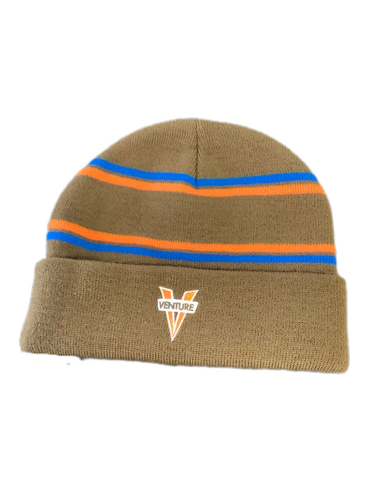Venture beanie striped brown