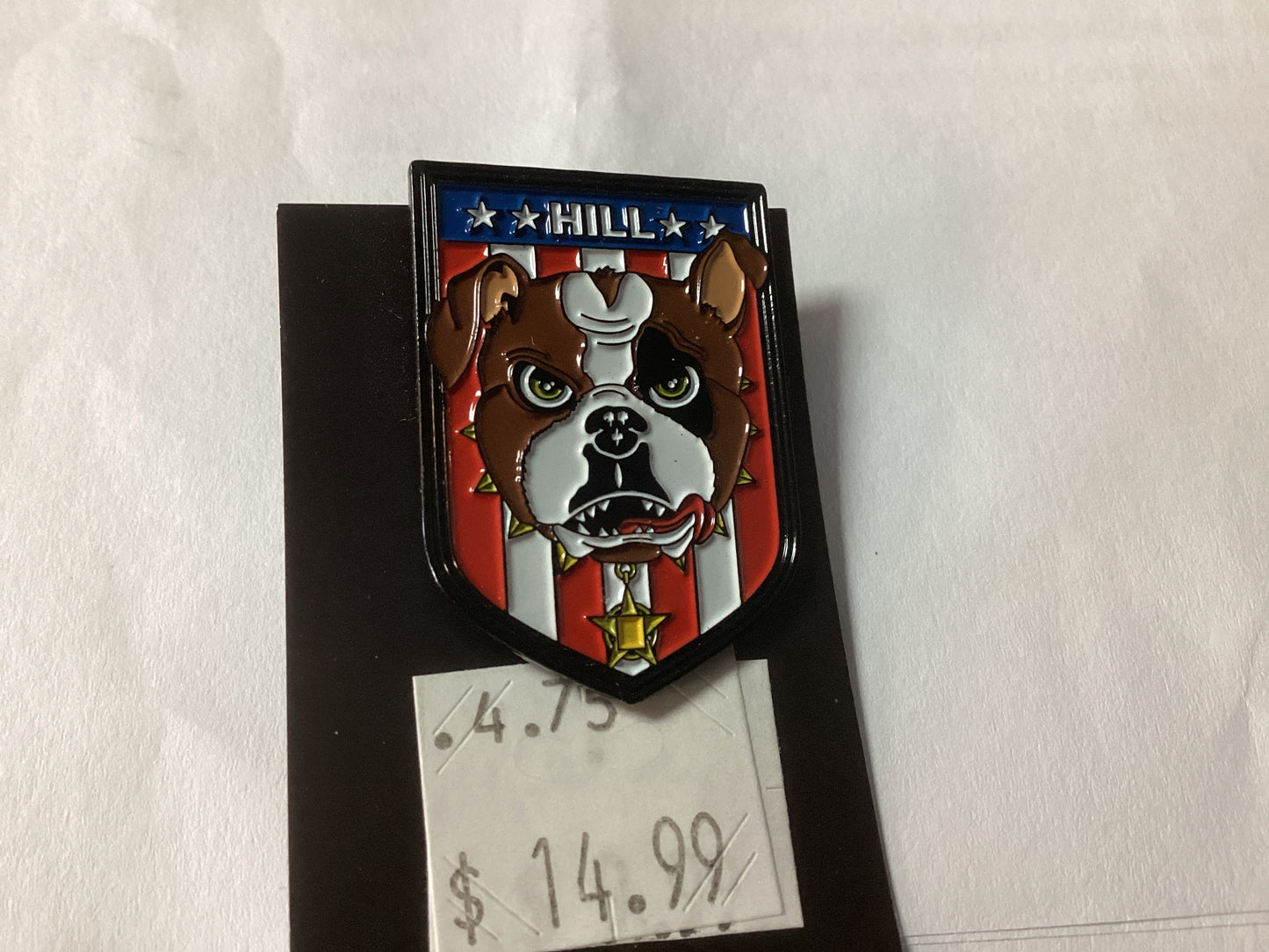 Powell Peralta Logo enamel Label Pin Bulldog Frankie Hill