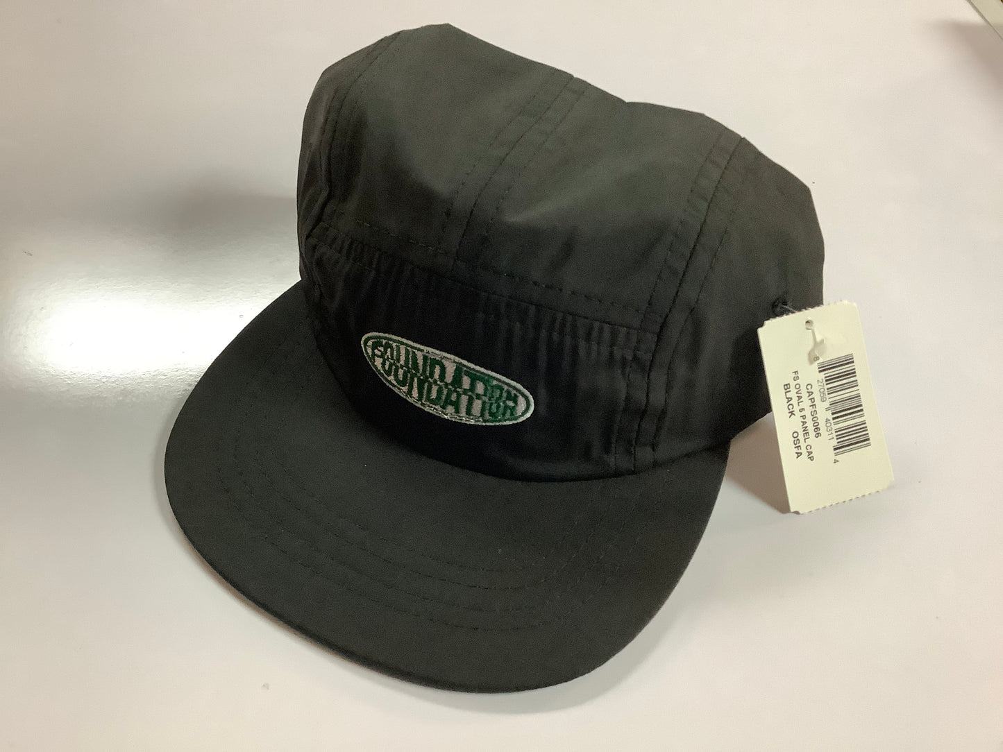 Foundation Hat Oval 5 Panel Adjustable Nylon Strap black