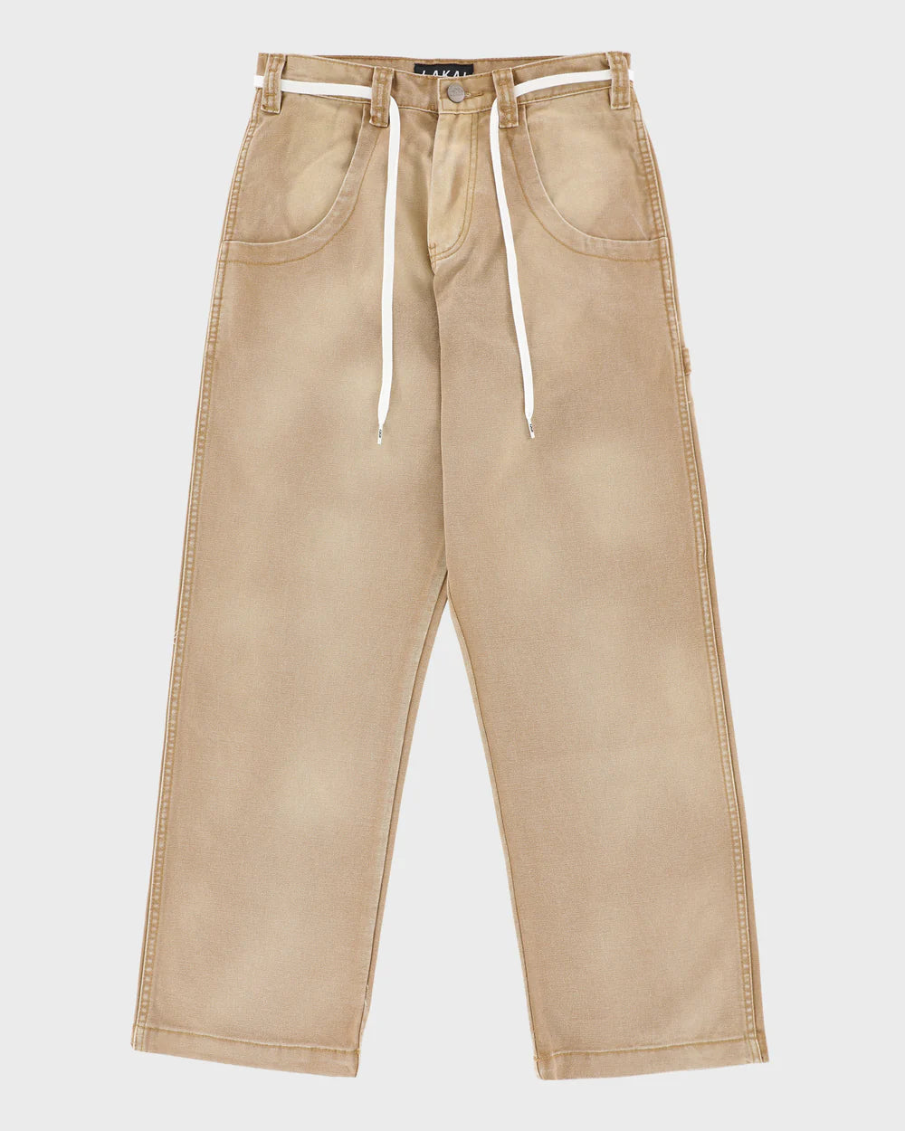 LAKAI FADED WIDE LEG CARPENTER PANTS KHAKI