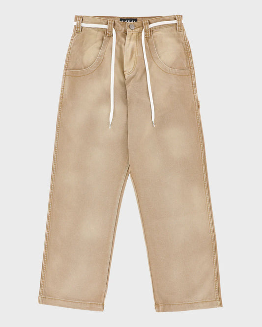 LAKAI FADED WIDE LEG CARPENTER PANTS KHAKI