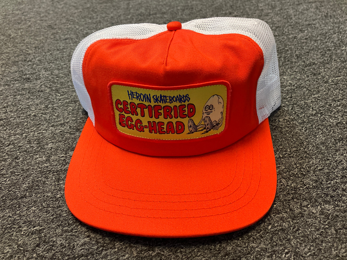 Heroin Egg Head Trucker Hat