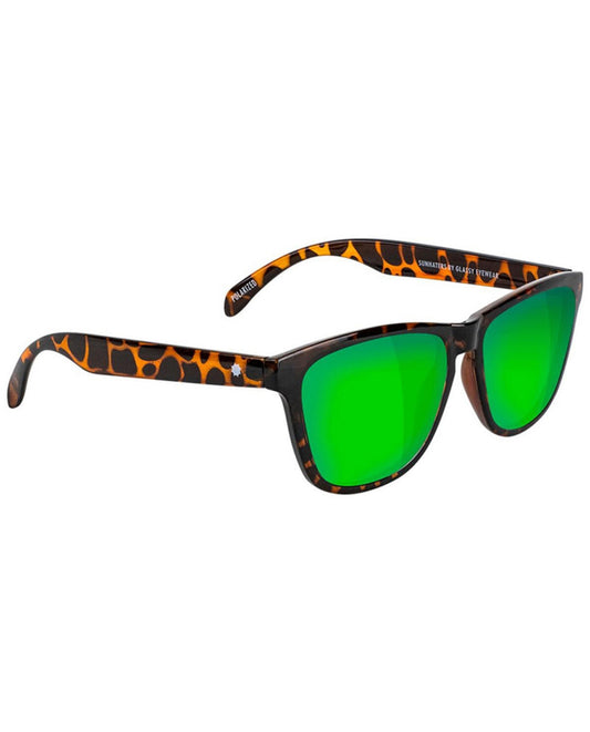 Glassy Sun Haters Deric Sunglasses Tortoise/Green Mirror