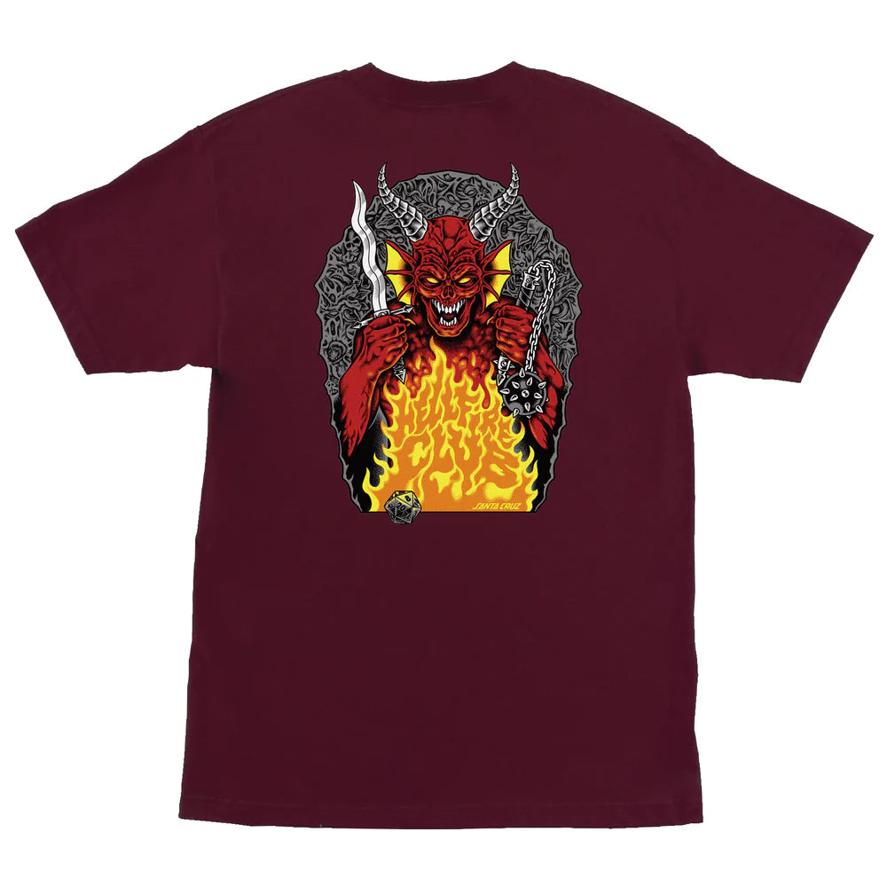 Santa Cruz X Stranger Things T Shirt heavyweight Hellfire Pit S/S Marion
