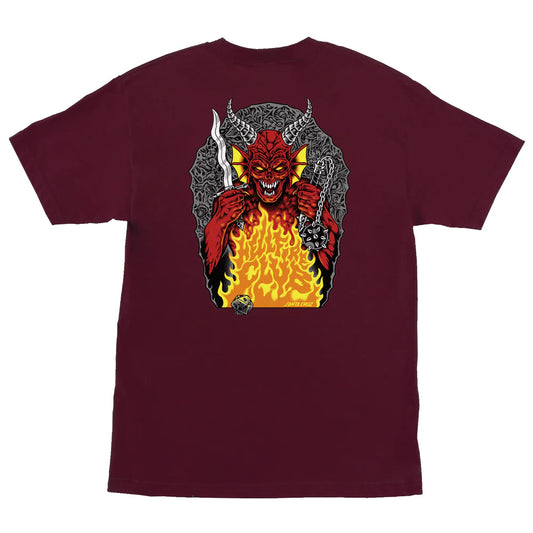 Santa Cruz X Stranger Things T Shirt heavyweight Hellfire Pit S/S Marion