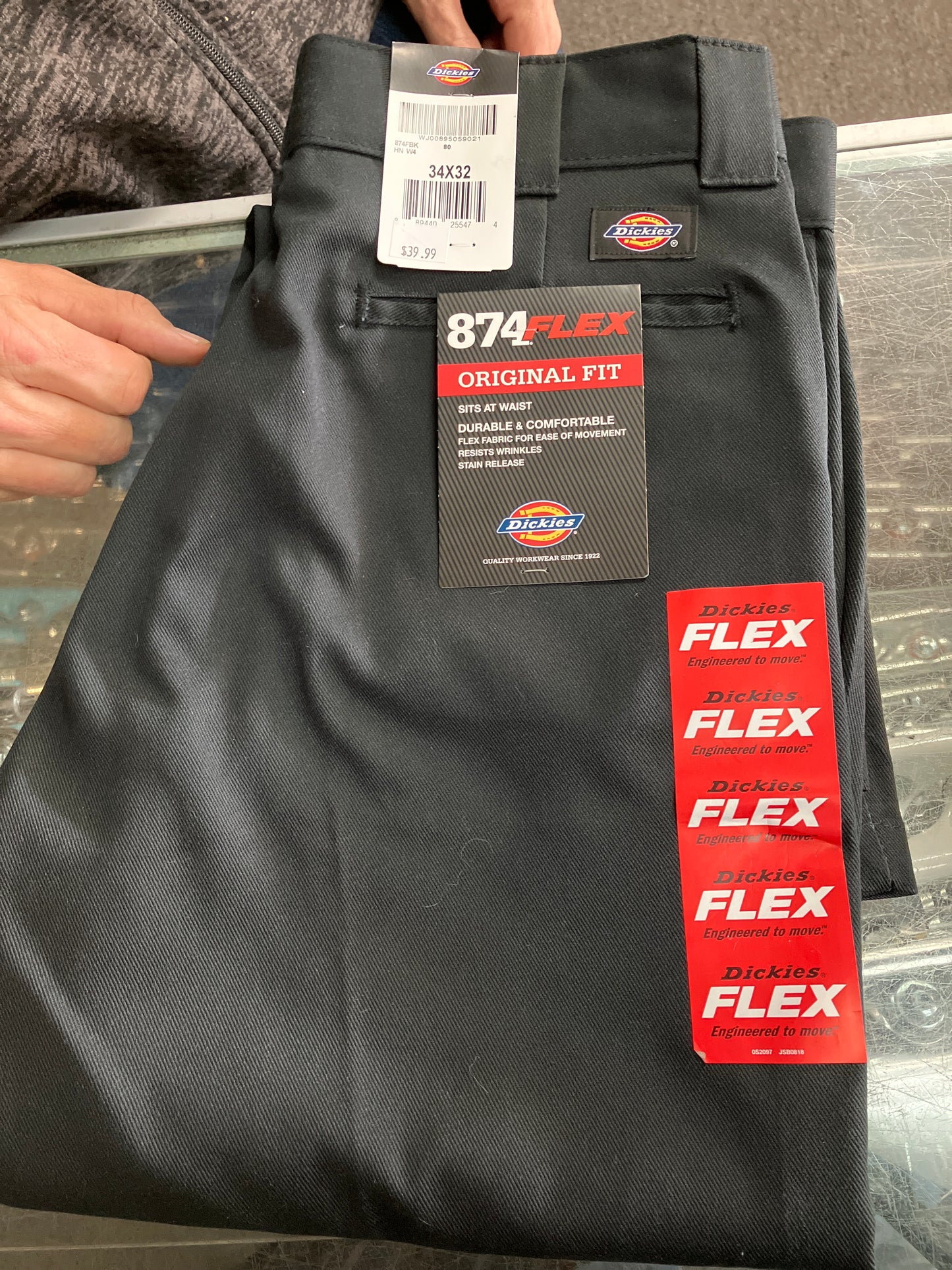 Dickies 874 Flex Work Pants Black 38x32