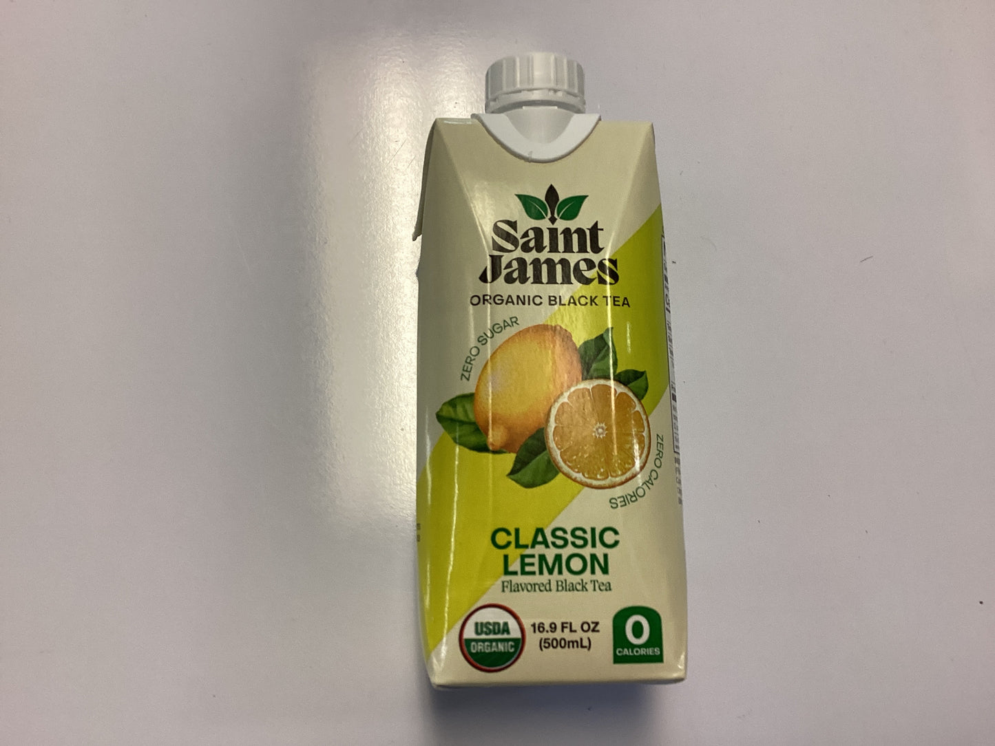 Saint James Organic Black Tea Classic Lemon 16.9 oz ZERO SUGAR