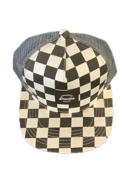 Daville Grey Mesh Checker Hat Youth