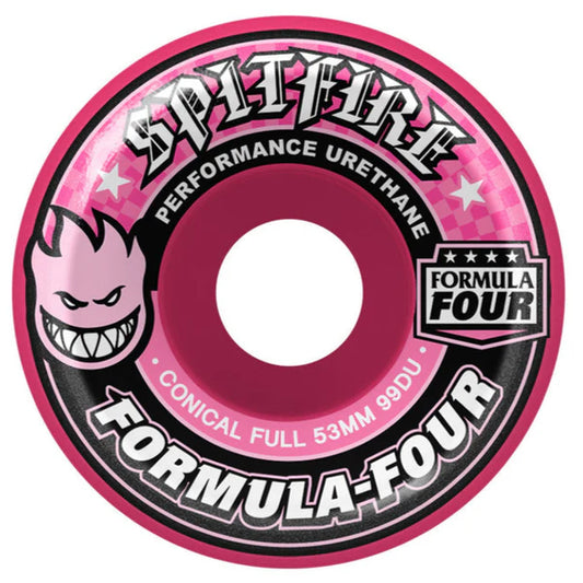 Spitfire F4 99A Conical Full 53mm Pink Wheels