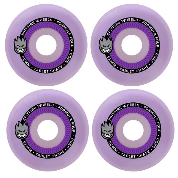 Spitfire F4 Tablet Lavender 52mm 99a Skateboard Wheels