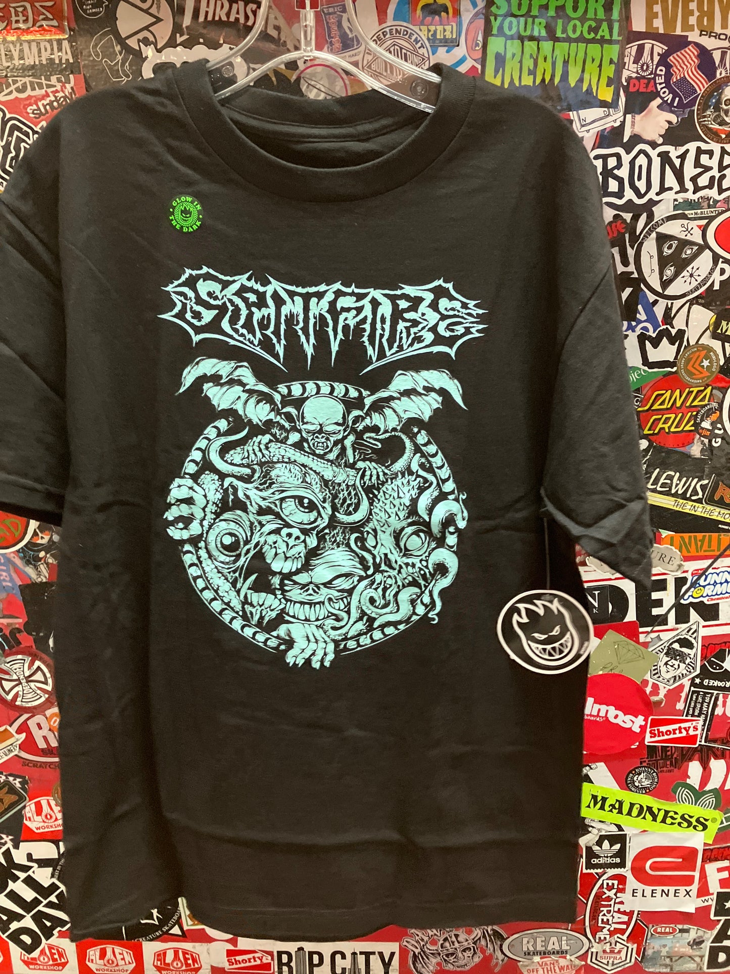 Spitfire Demon Gate Tee Shirt (Glow in the Dark)