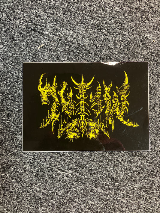 Metal sticker black yellow