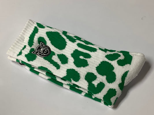 PIG SOCKS LEOPARD GREEN