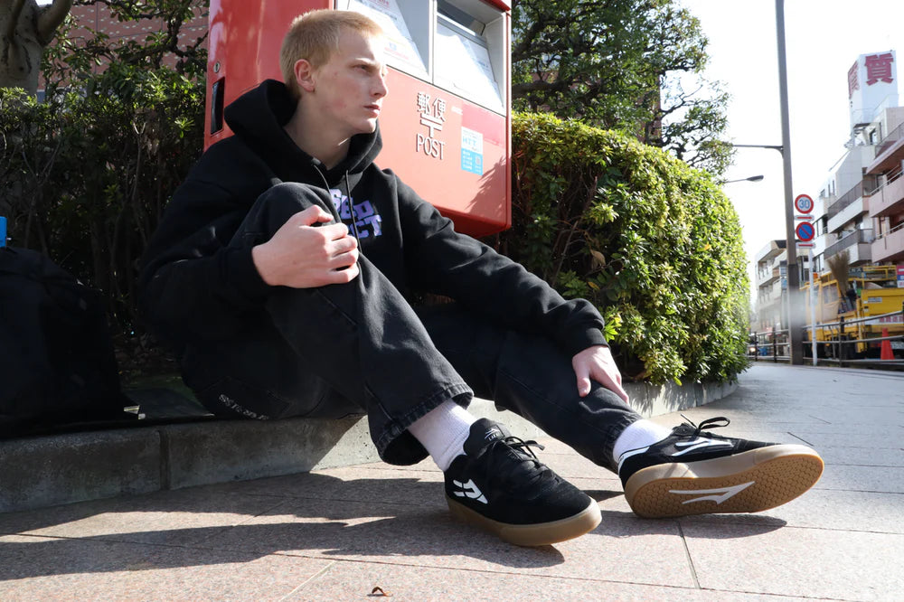 Lakai Cambridge Skate Shoes Black/Gum Suede