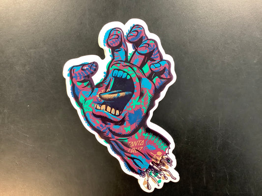 Santa Cruz Growth Hand Sticker 4.6 in x 6 in