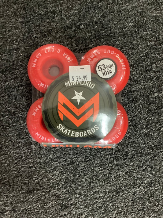 Mini Logo 53mm 101A Wheel C-Cut Red