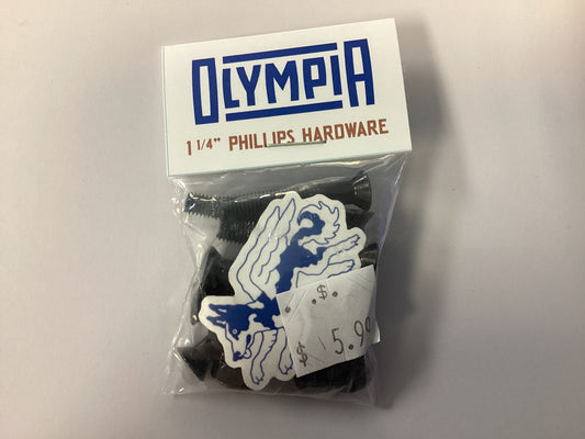 Olympia 1 1/4” Skateboard Phillips Hardware set