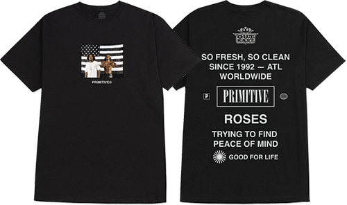 PRIMITIVE STRIPES TSHIRT BLACK