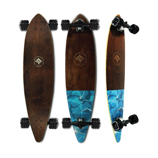 Shark Pintail Longboard Complete White Wheels